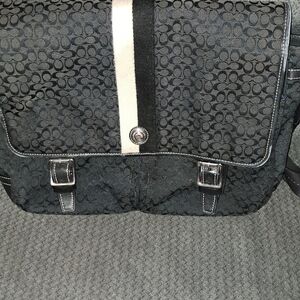 Coach black voyager messenger bag